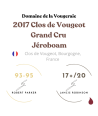 2017 Jéroboam Clos de Vougeot Grand Cru Domaine de la Vougeraie – Grand vin de Bourgogne en format exceptionnel