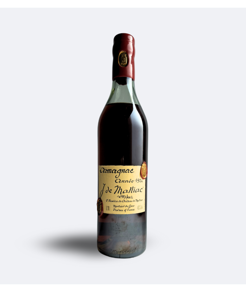 1926 Armagnac Malliac 40° – Armagnac millésimé rare